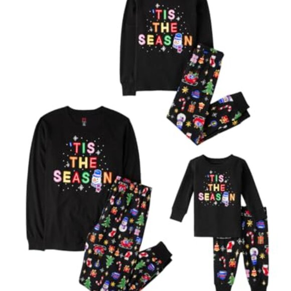 Unisex Baby Christmas Pajamas Cotton Jersey Glow-in-the-Dark Holiday Sleepwear - Picture 2 of 4